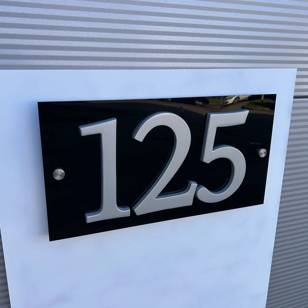 House Number Plaque - Aluminum House Number Sign