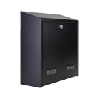 Rear Access Letterbox For Gates And Fences   W3 6 Black Matt Side Photoroom