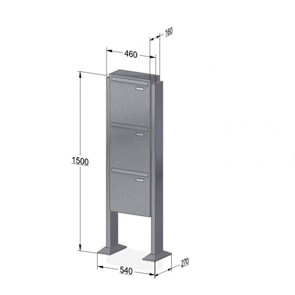 Rear Access Free Standing Post Boxes SLP