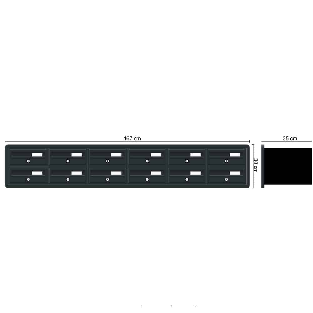 Recess Mounted Modular 270 2x6 12