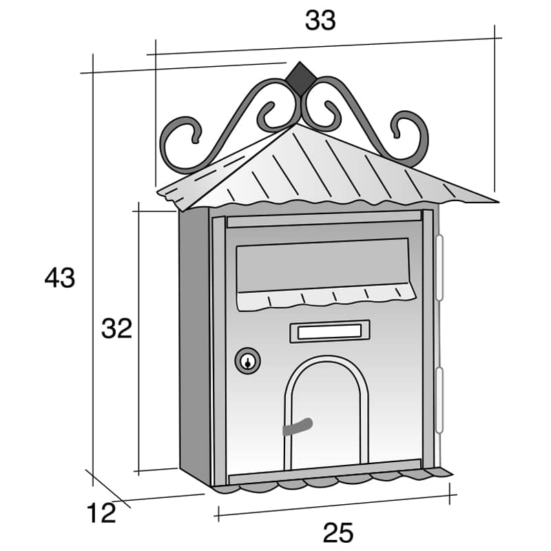 Rustic Wall Mounted Post Box Rustica Italiana