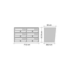 Freestanding Letterbox for Flats and Offices External Lockable - Tocco Di Italia Slim