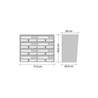 Wall Mounted Post Boxes for Flats External Locking Anthracite Grey - Tocco Di Italia Slim