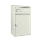 Secure Letter And Parcel Box   Woodpecker   Pebble Grey With Combination Lock