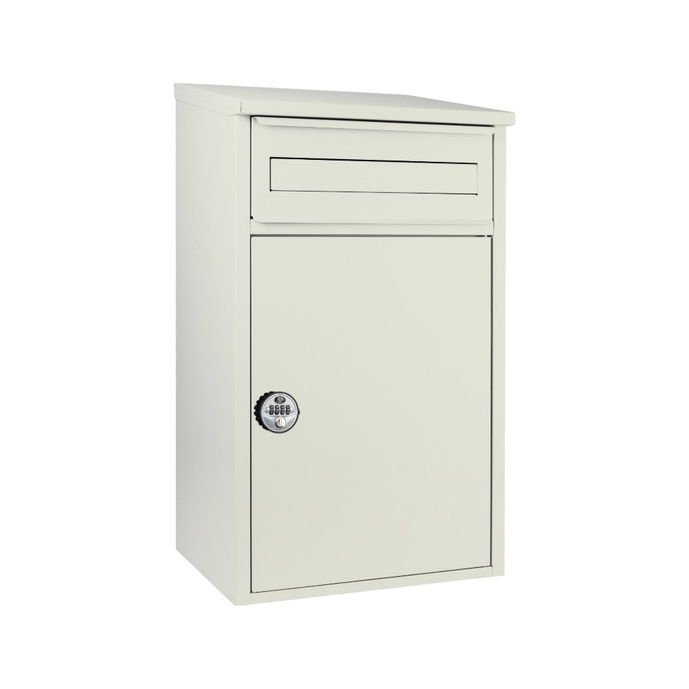 Secure Letter And Parcel Box   Woodpecker   Pebble Grey With Combination Lock