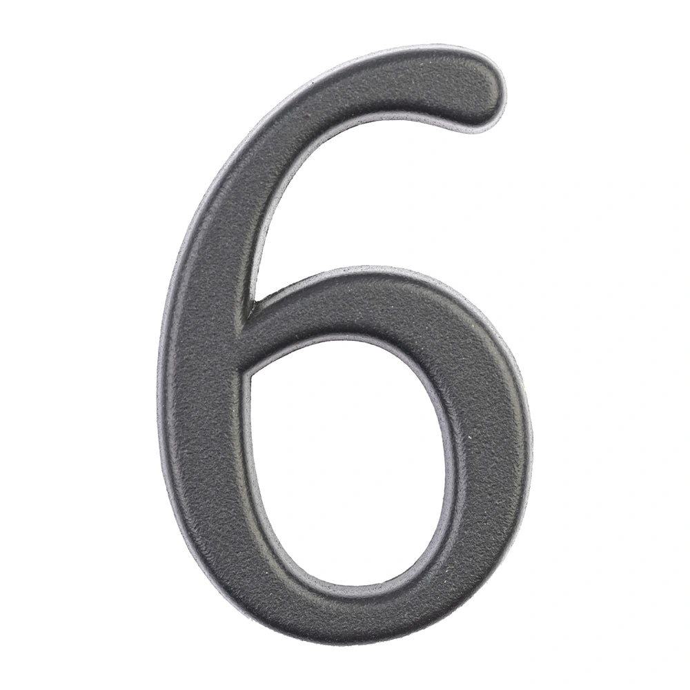 Small House Numbers 6 Graphite