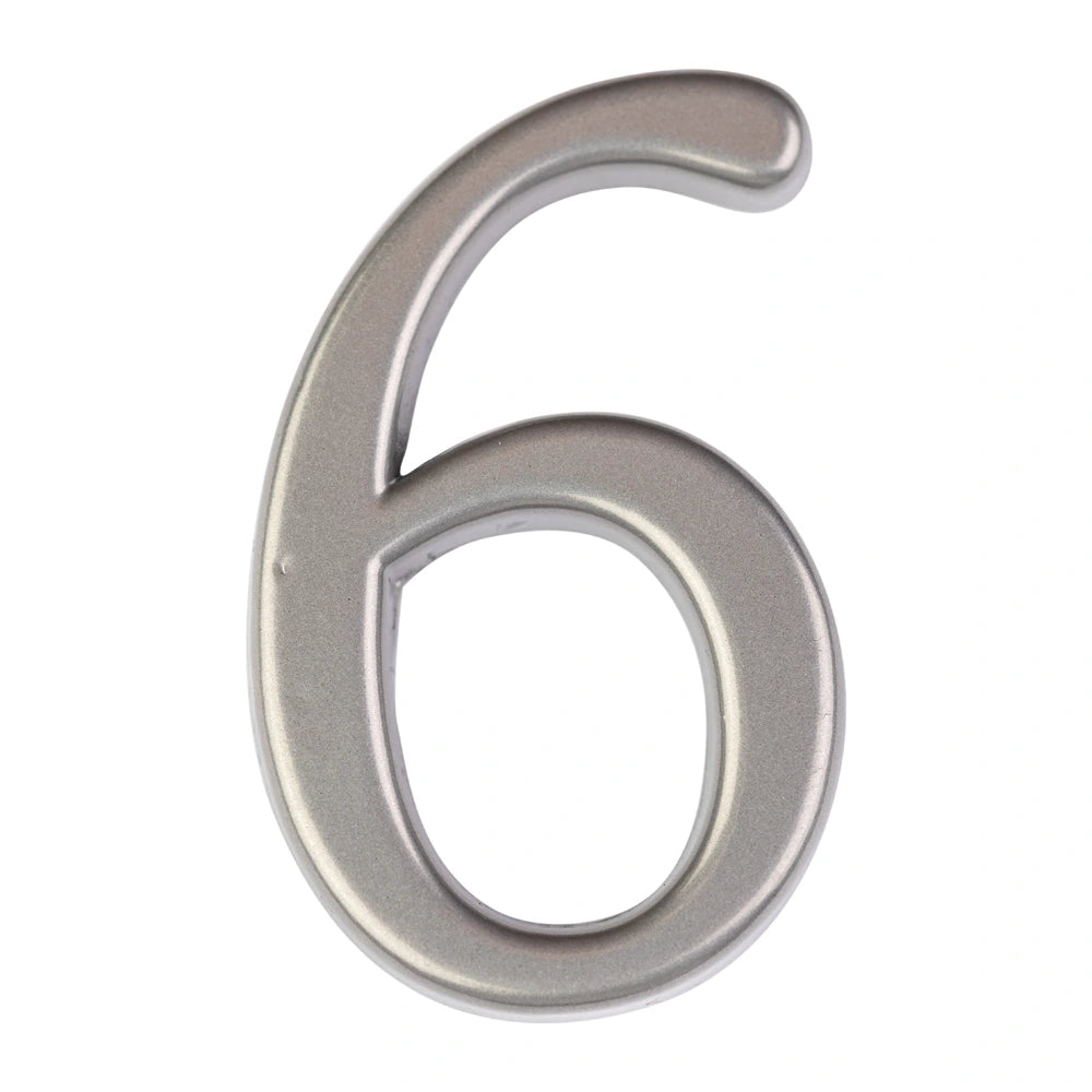 Small House Numbers 6 Silver
