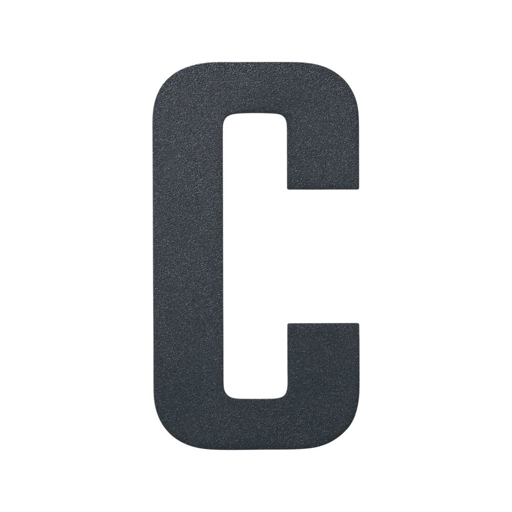 Stylish 3D House Numbers   Stainless Steel Powder Coated Anthracite Grey   Letter C