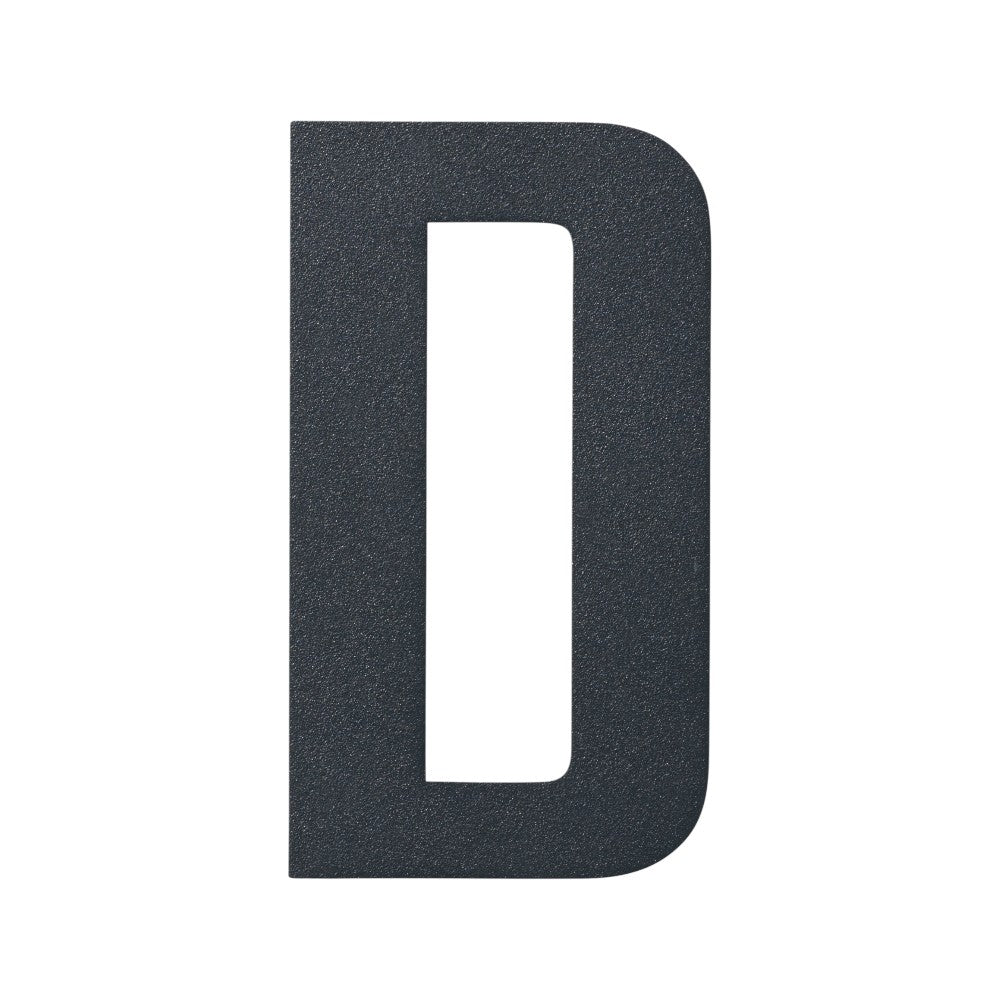 Stylish 3D House Numbers   Stainless Steel Powder Coated Anthracite Grey   Letter D