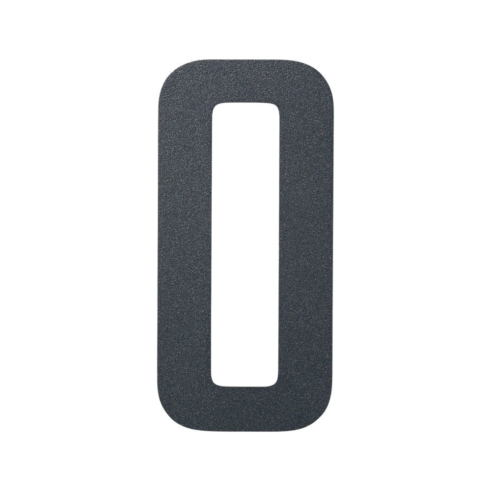 Stylish 3D House Numbers   Stainless Steel Powder Coated Anthracite Grey   Number 0