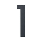 Stylish 3D House Numbers   Stainless Steel Powder Coated Anthracite Grey   Number 1