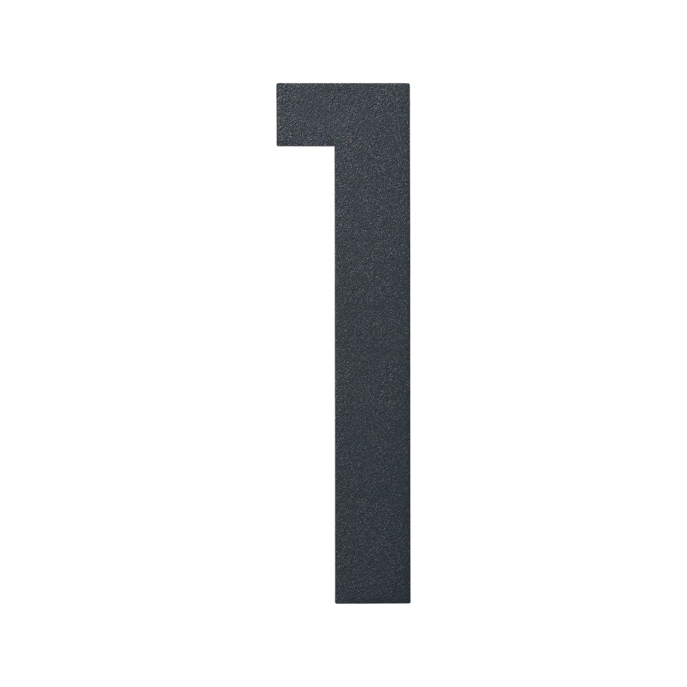 Stylish 3D House Numbers   Stainless Steel Powder Coated Anthracite Grey   Number 1