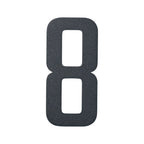 Stylish 3D House Numbers   Stainless Steel Powder Coated Anthracite Grey   Number 8