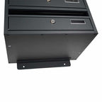 Supporting brackets for wall mounted post boxes
