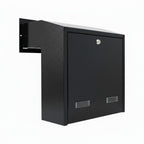 Through The Wall Letterbox   W3 4 XL In Matt Black   Rear View Rear Access