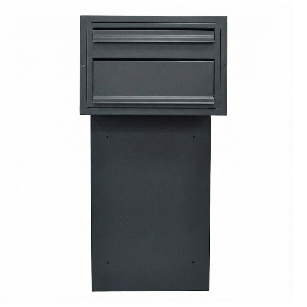 Through The Wall Post And Parcel Box   Sierra   Rear Access   Anthracite Grey
