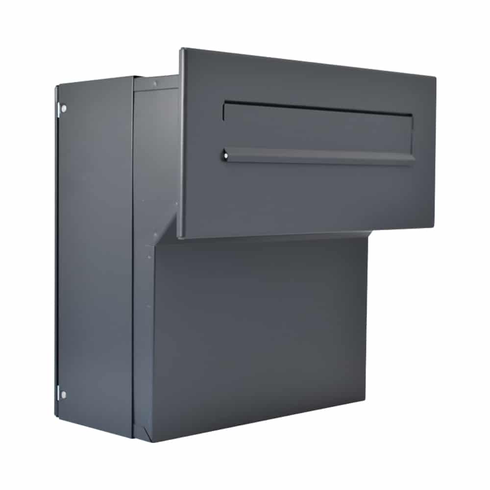 Through The Wall Post Box LFD 04 Dark Grey