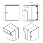 Through The Wall Post Box LFD 041 Black Nero Letterplate Dimensions