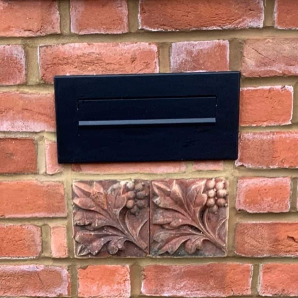 Through Wall Letterbox In Black LDD 041