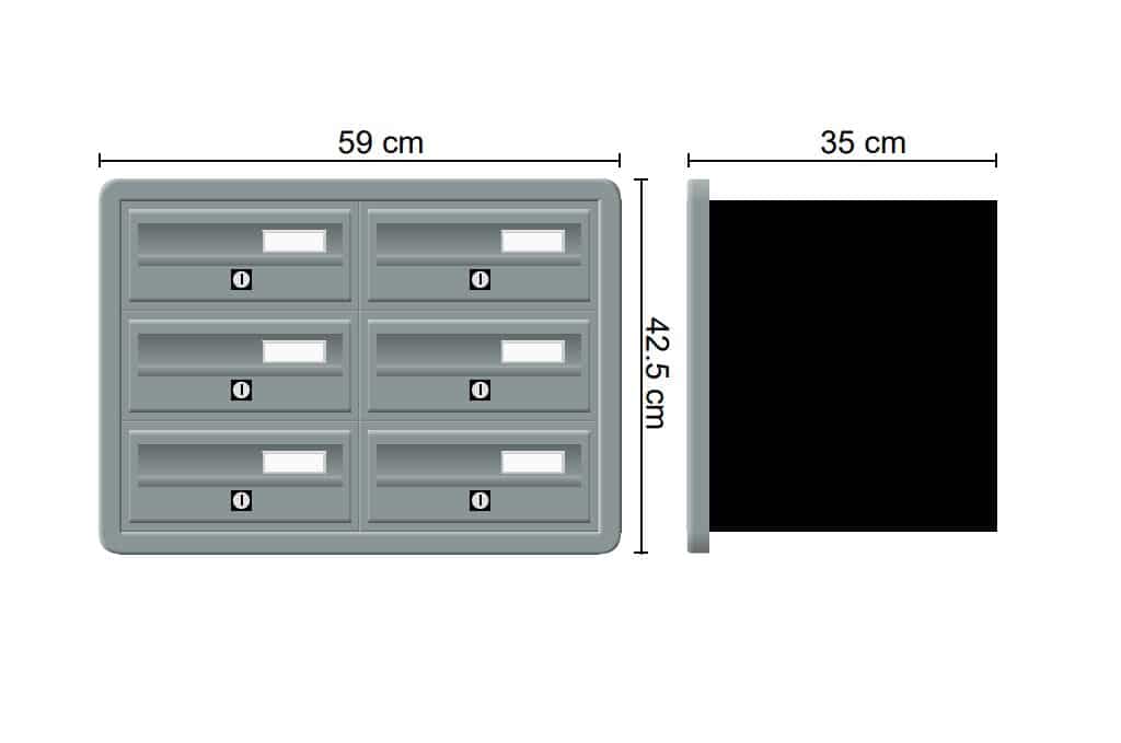 Tocco Di Italia Modular 270 Recess Mounted Post Boxes for Flats