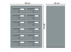 Tocco Di Italia Modular 270 Wall Mounted Letterboxes for Flats Anthracite Grey