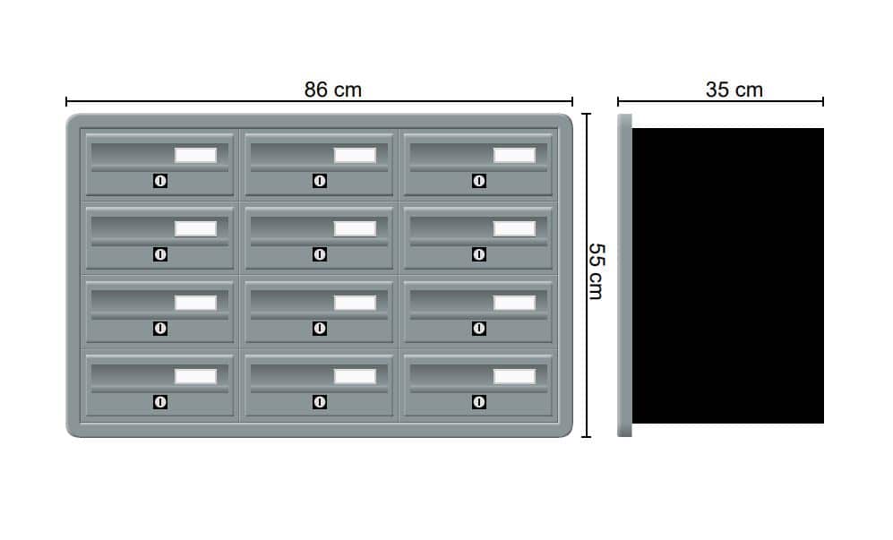 Tocco Di Italia Modular 270 Recess Mounted Post Boxes for Flats