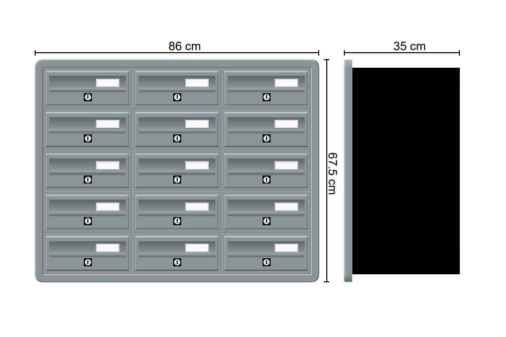Tocco Di Italia Modular 270 Recess Mounted Post Boxes for Flats