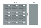 Tocco Di Italia Modular 270 Wall Mounted Post Boxes for Flats Anodized Silver