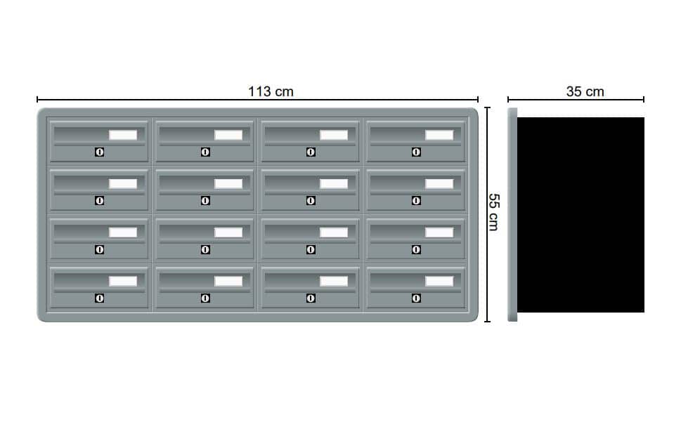 Tocco Di Italia Modular 270 Recess Mounted Post Boxes for Flats
