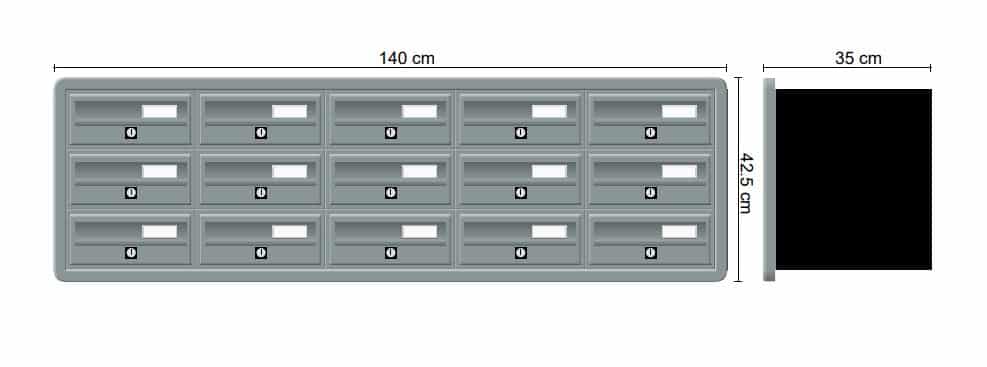 Tocco Di Italia Modular 270 Recess Mounted Post Boxes for Flats