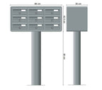 Post Boxes for Flats Internal Locking Freestanding in Anthracite Grey - Tocco Di Italia Modular 270