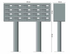 Post Boxes for Flats Internal Locking Freestanding in Anthracite Grey - Tocco Di Italia Modular 270