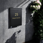 Tonale Wall Mounted Minimalistic Black Letterbox