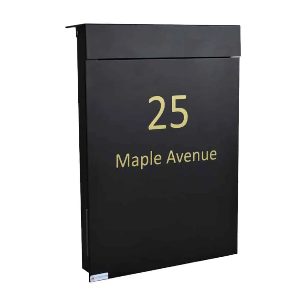Tonale Wall Mounted Minimalistic Black Letterbox
