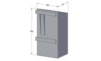 W3-7 Vertical Railing Mounted Rear Access Post Box
