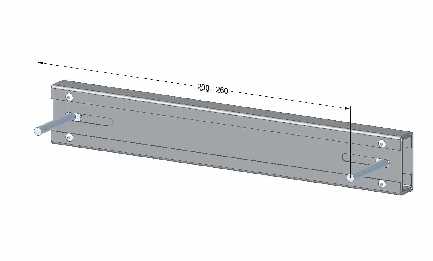 W3-7 Vertical Railing Mounted Rear Access Post Box
