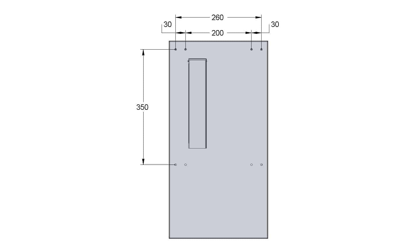 W3-7 Vertical Railing Mounted Rear Access Post Box