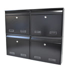 W2 Wall Mounted Post Box In Black 4 2