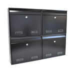 W2 Wall Mounted Post Box In Black 4 3