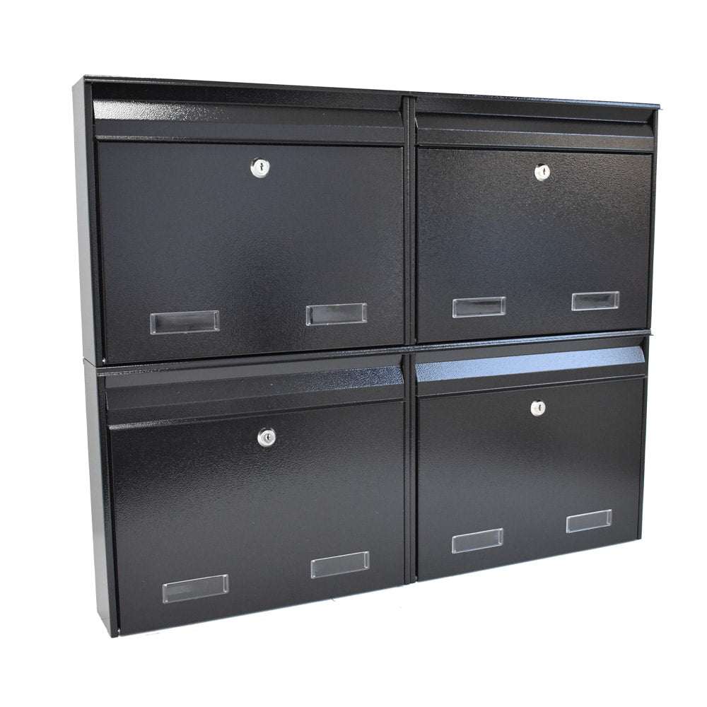 W2 Wall Mounted Post Box In Black 4 3
