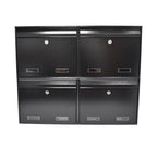 W2 Wall Mounted Post Box In Black 4 4