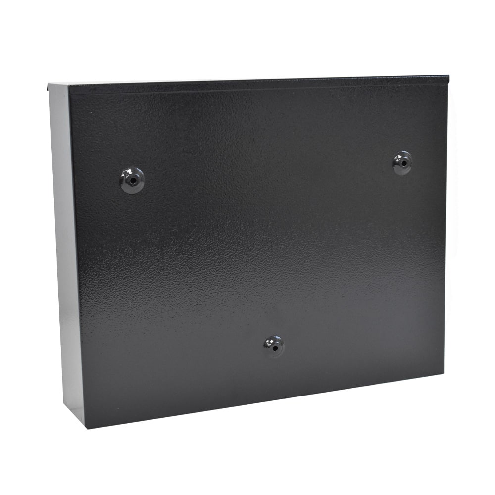 W2 Wall Mounted Post Box In Black Single Rear