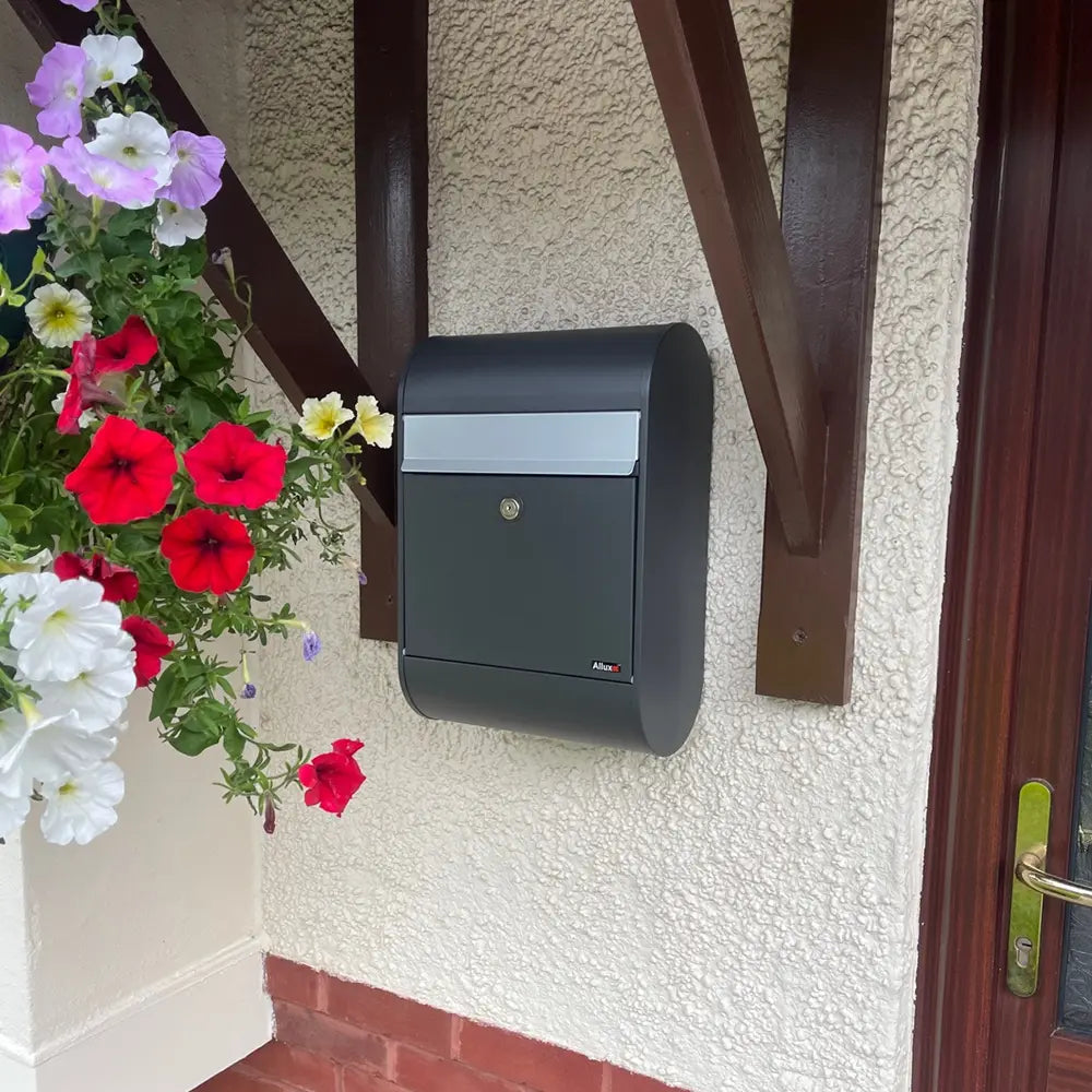 Wall Mounted External Anthracite Grey Post Box Allux 5000