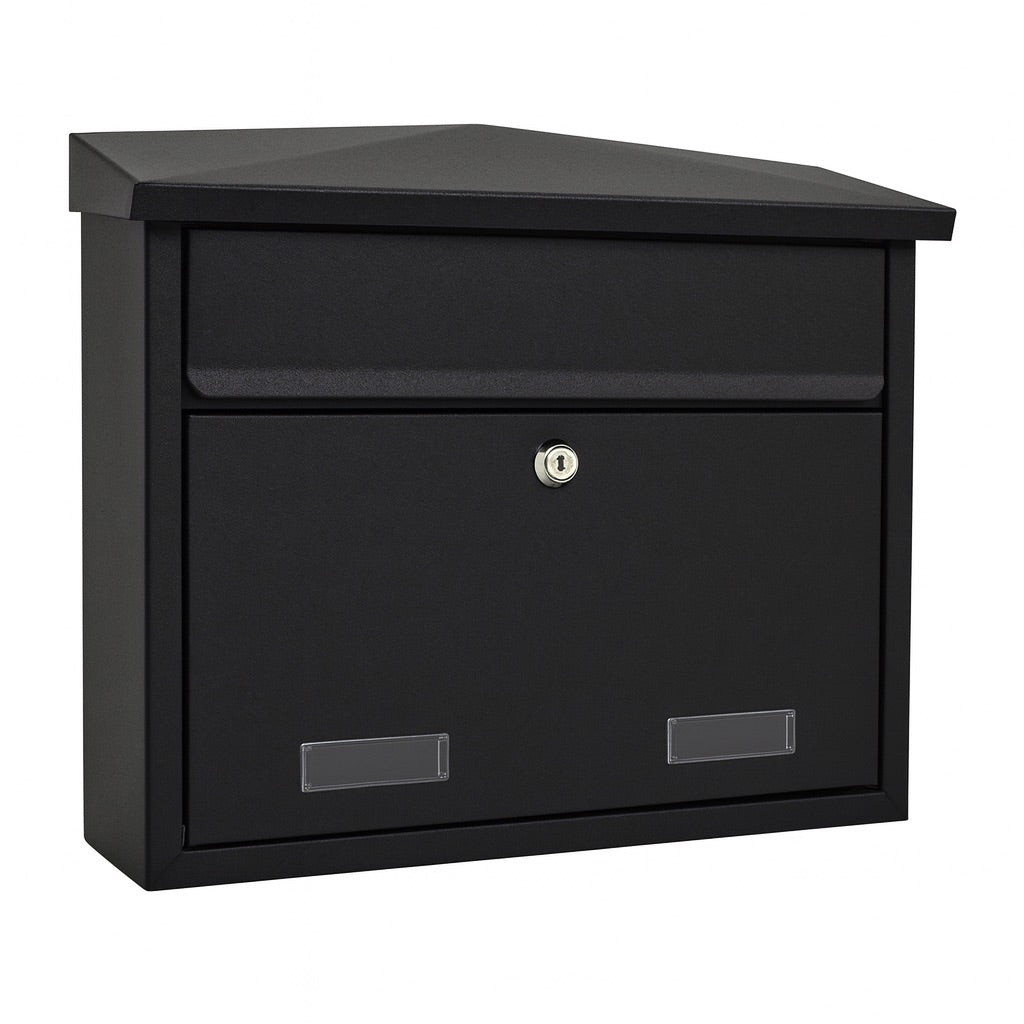 Wall Mounted Letterbox   SD5 In Matt Black