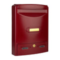 Wall Mounted Post Box Large Cast Aluminium   Europa Maxi Red_Side