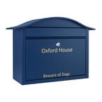 Wall Mounted Post Box   Partridge   Oxford Blue