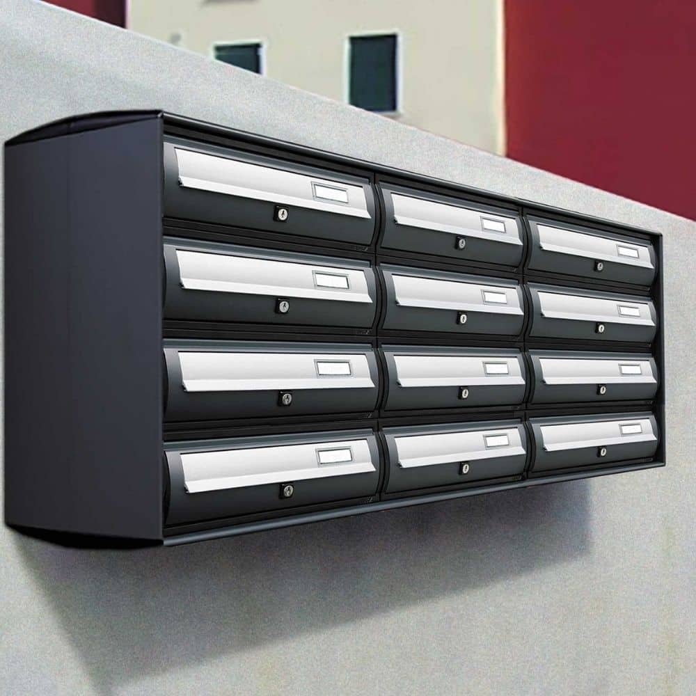 Wall Mounted External Post Boxes For Flats Curve
