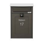 Wall Mounted Post Box Albert Dark Grey Front