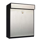 Wall Mounted Post Box Locking Letterbox Weatherproof Galvanised Steel - Allux Grundform Villa