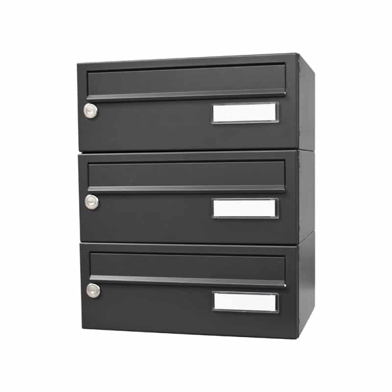 Wall Mounted Post Box for Flats Locking Letterbox Galvanised Steel - LBD-015 City Hall